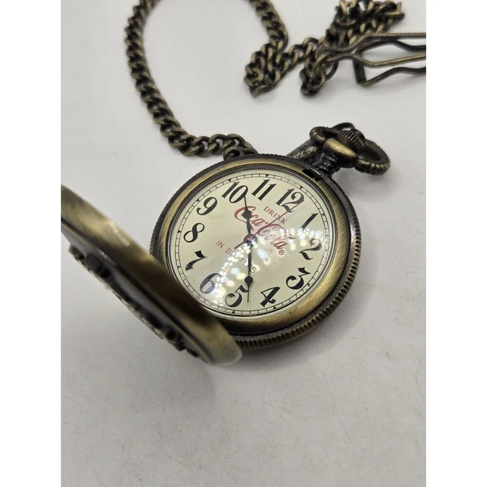 Coca-Cola Quartz Pocket Watch Retro/Vintage Style. New Battery